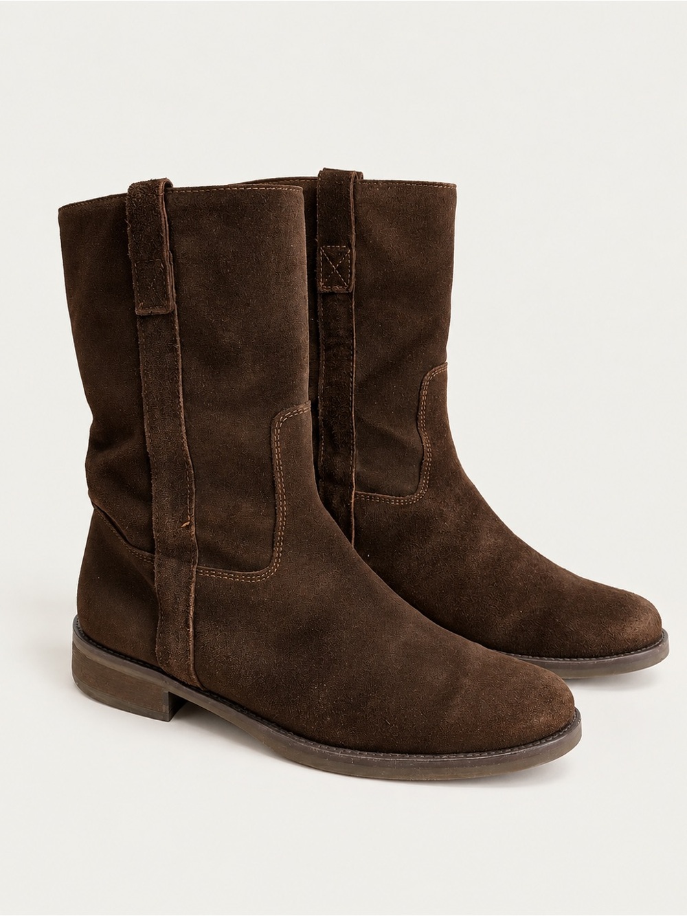 J.Crew Brown Suede Leather Mid-Calf Boots – Size 7